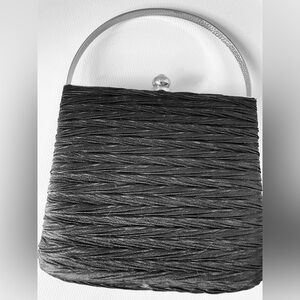 Chic Black Textured Wristlet